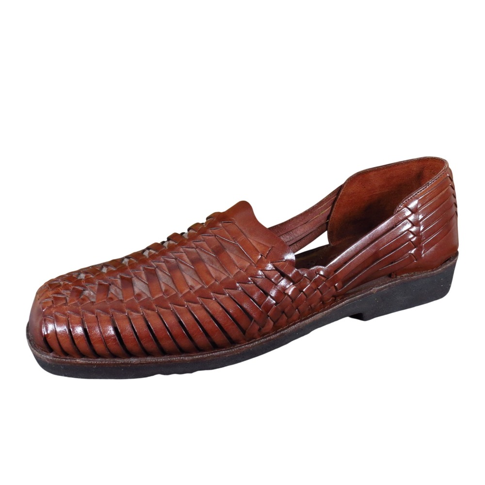 Sunsteps Barclay Mens Huarache Loafers Size 12 Summer Dress Shoes Brown Leather